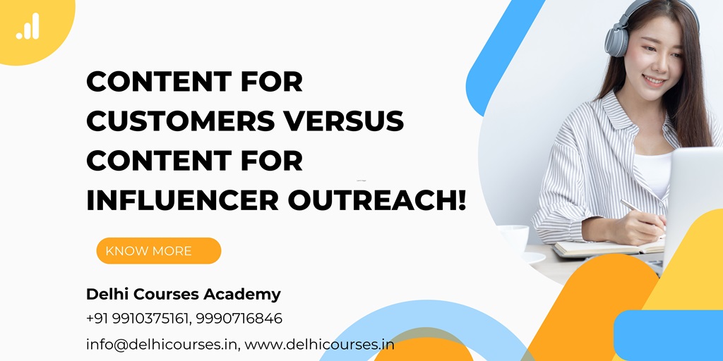 content for customers vs content for influencer